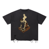 Snow Washed Raw-Hem T-Shirt
