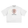 Heavyweight cotton graphic t-shirt with spiral Voidcaller design, white