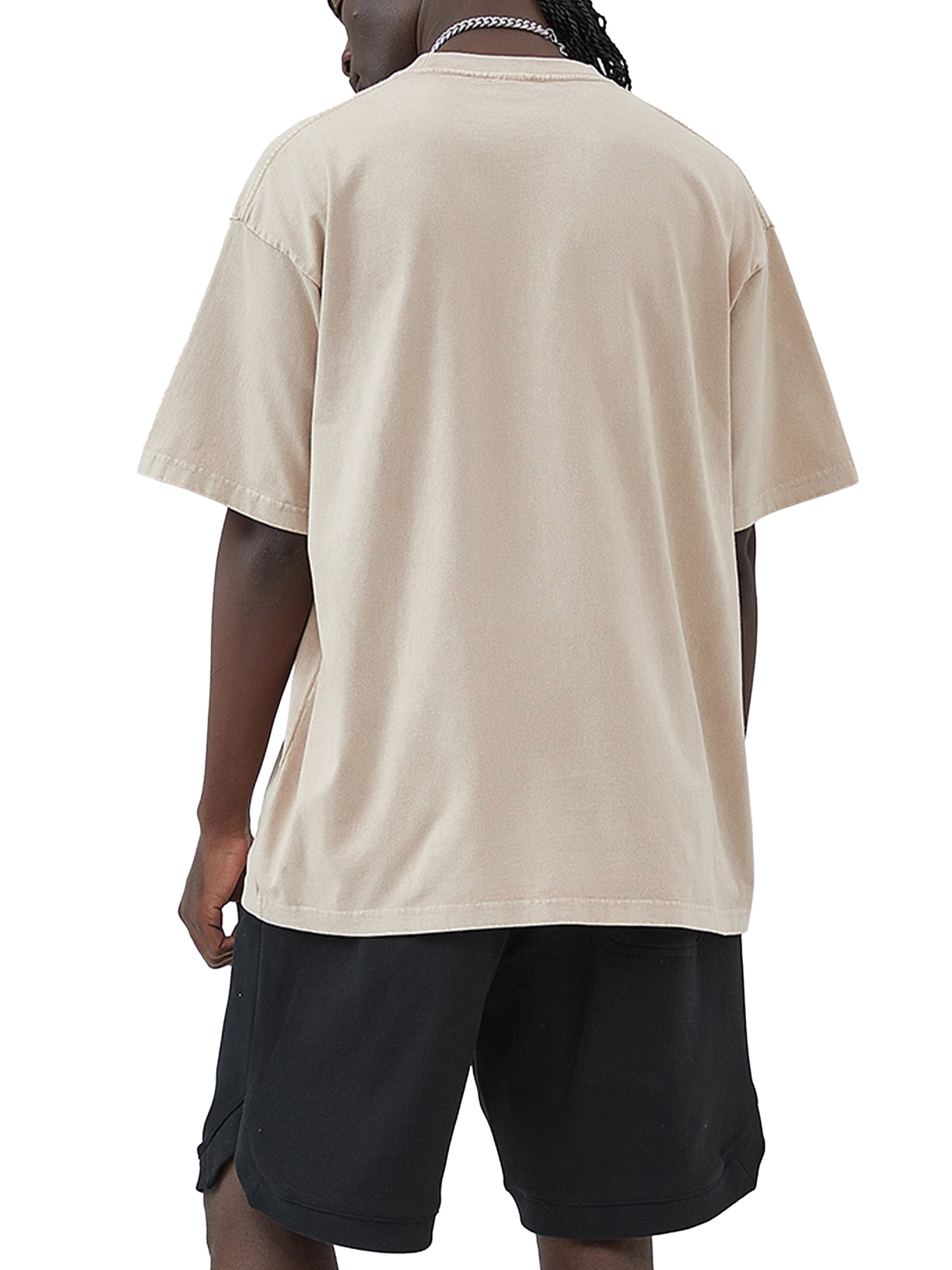 Mystic – Washed Snow Cotton Graphic T-Shirt for Men | Loose Fit Streetwear Tee