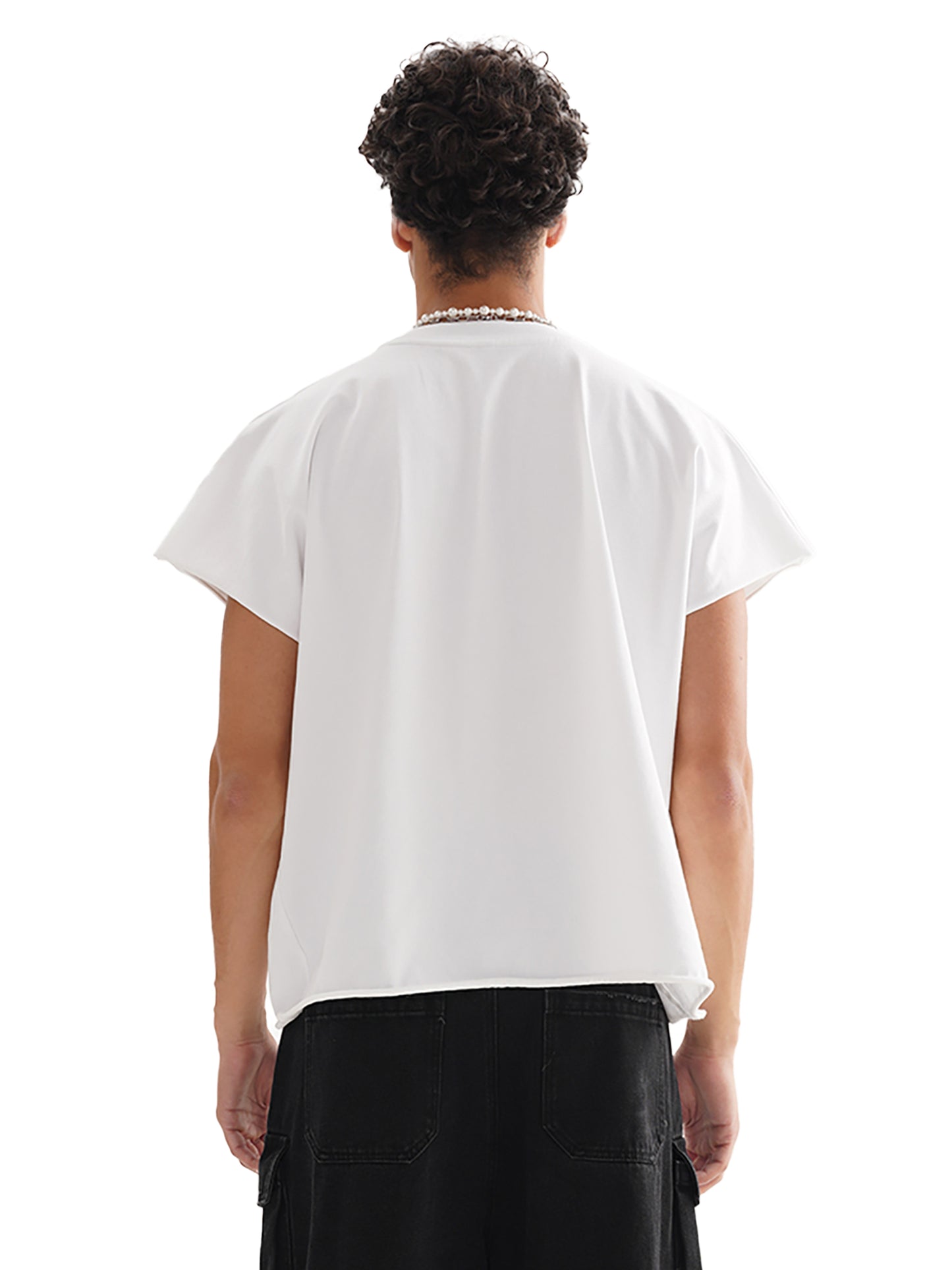 Feral Twin – Sleeveless Cropped Graphic T-Shirt for Men | Loose Fit Cotton Streetwear