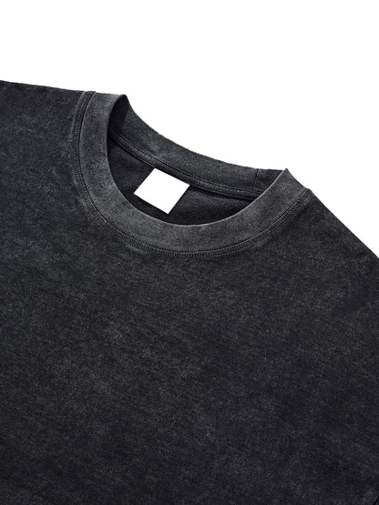 Stitro™ Mind Bloom Graphic Tee – Raw Edge Snow Washed Boxy Fit Streetwear (Unisex)