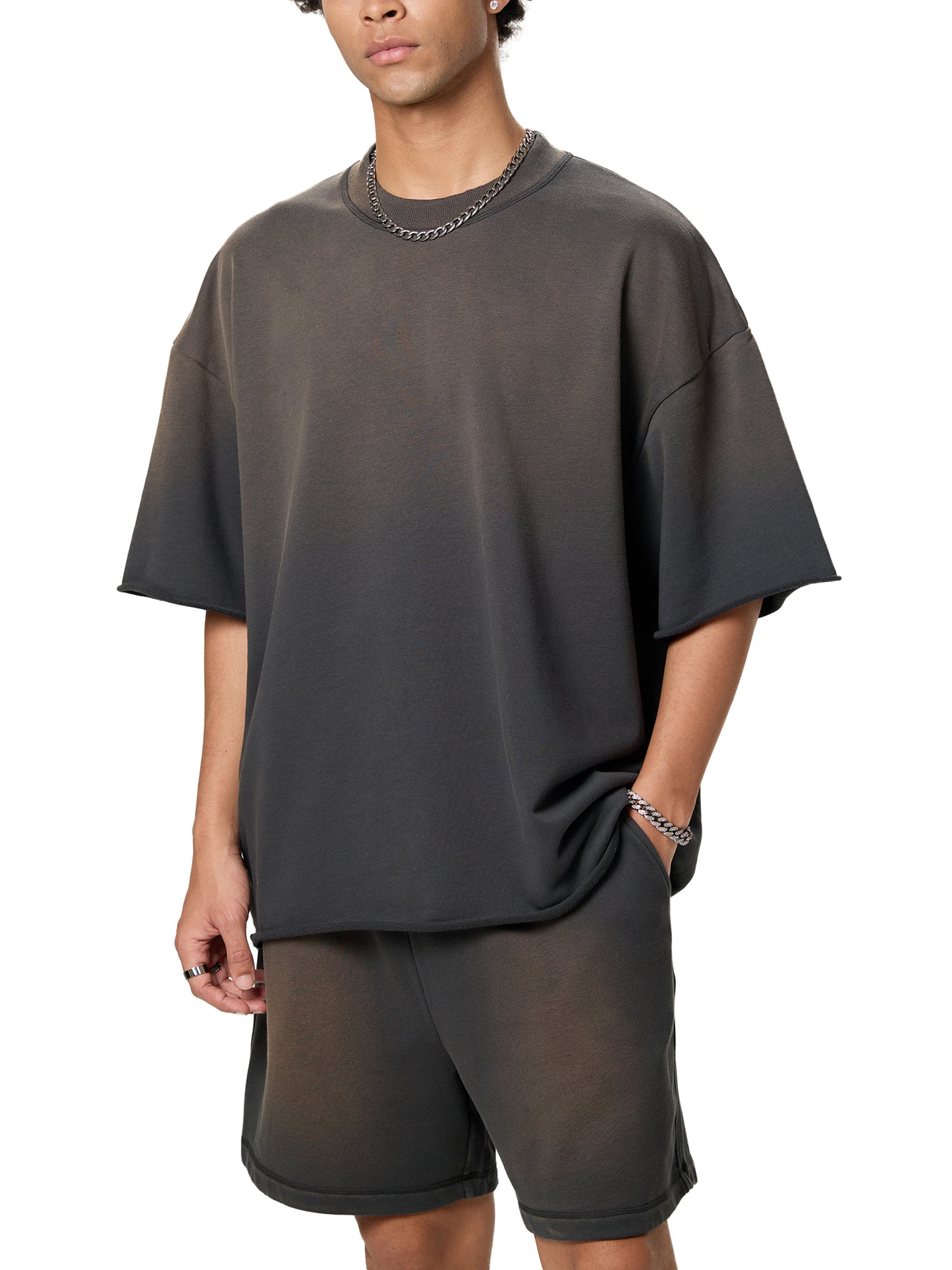 Veil – Thick Cotton Blend Graphic T-Shirt for Men | Handcrafted Oversized Streetwear