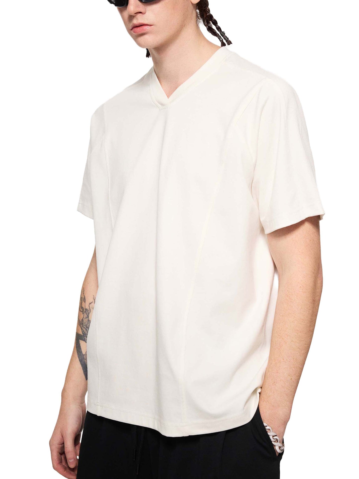 Sands – Mens Graphic T Shirt, V Neck, Hourglass Art Tee