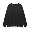 Snow Wash Raw Edge Cotton T-Shirt