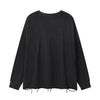 Snow Wash Raw Edge Cotton T-Shirt
