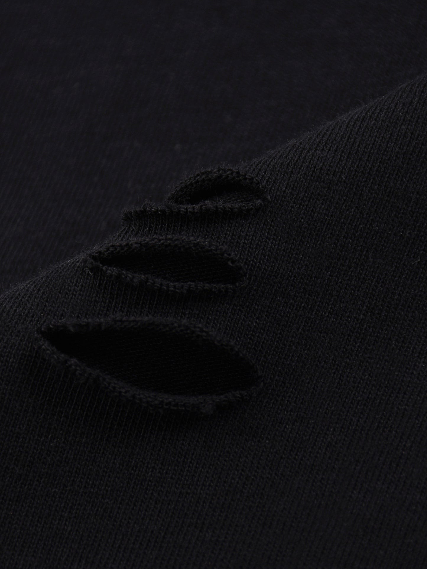 Snow Wash Raw Edge Cotton T-Shirt