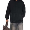 Snow Washed Loose Cotton Hoodie